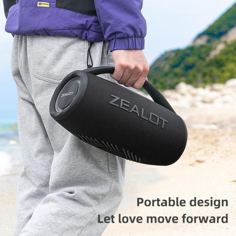 ZEALOT S97 Wireless Speaker, 80W Portable Waterproof Speaker with Power Bank Function, Outdoor Wireless Bluetooth-compatible Speaker for Camping, Beach, Party