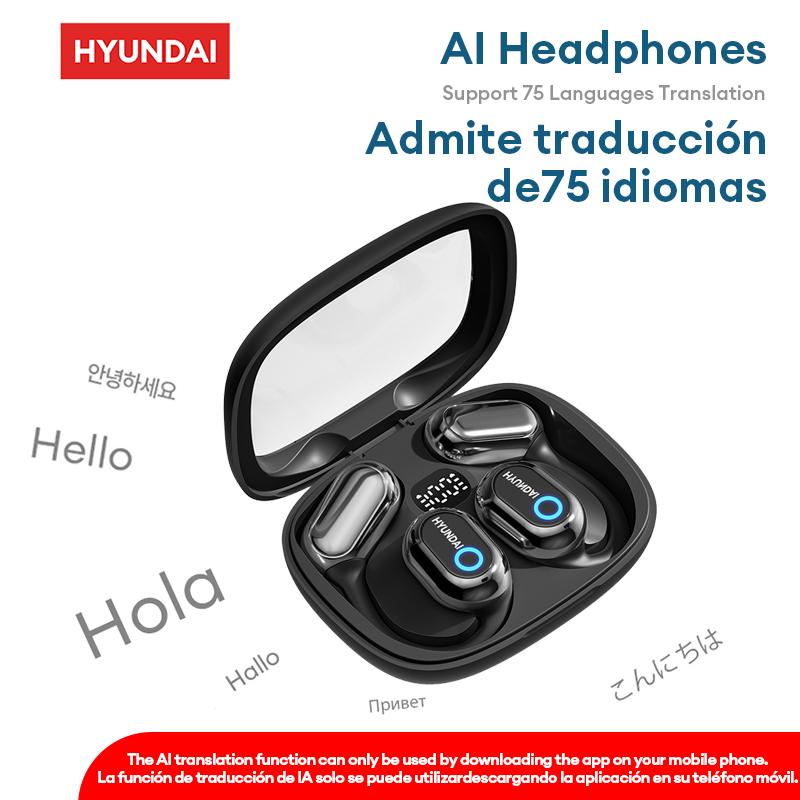 HYUNDAI Y16 OWS Wireless Bluetooth Earphones For Listening To Music&Phone Calls, Support 75 Language Bluetooth Translation And Various Al Intelligent Functions Headphones