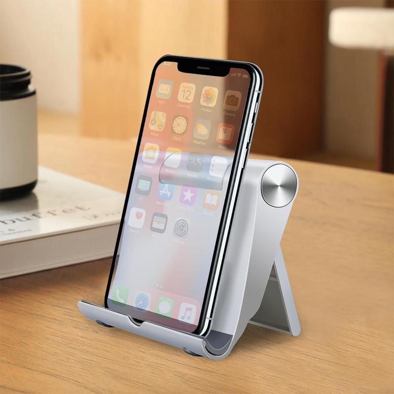 Plastic Phone Holder, 1 Count Multi-angle Adjustable Phone Stand, Foldable Lightweight Desktop Holder For Tablet Phone