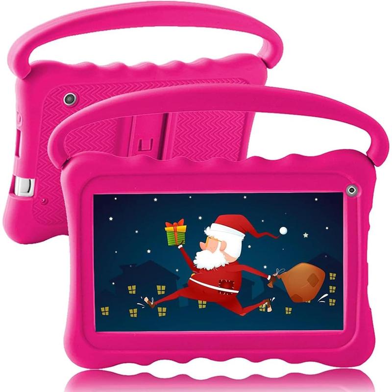 Tablet 7 inch  Tablet for  Edition Tablet with WiFi Dual Camera 's Tablet for  32GB Android with Parental Controls Shockproof Case Tablet for  ages 3-14(Roser)