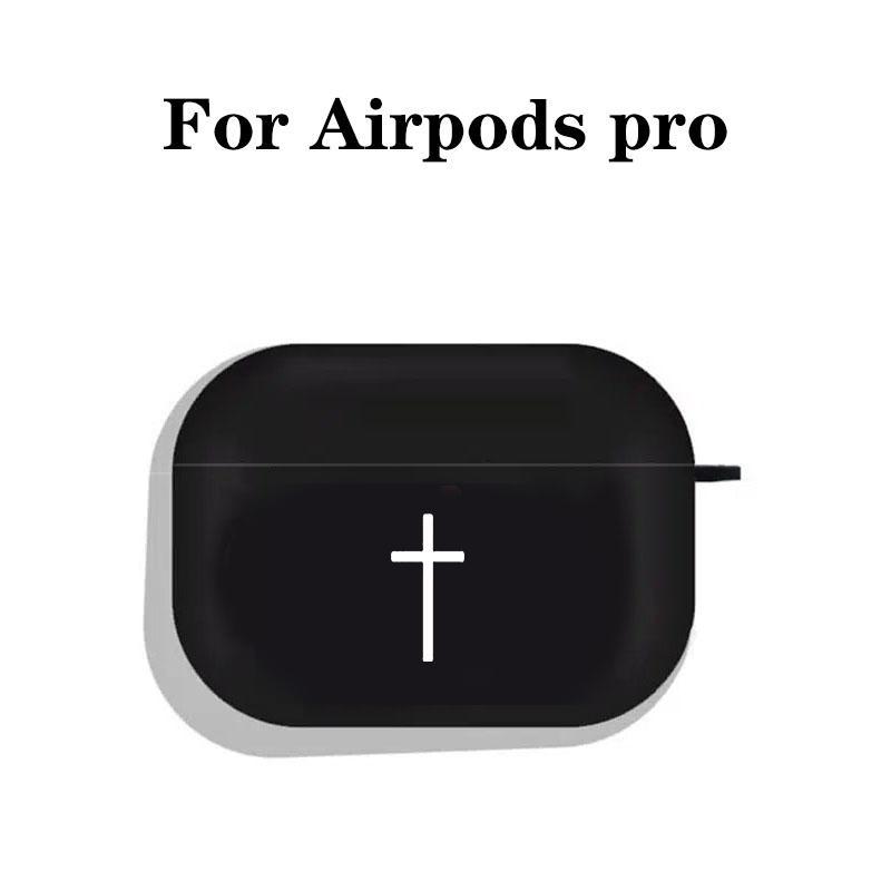 Cross Pattern Protective Case with Keychain for Wireless Earphone, TPU Case Compatible with AirPods 1 2 3 Pro Pro2, Earphone Accessories