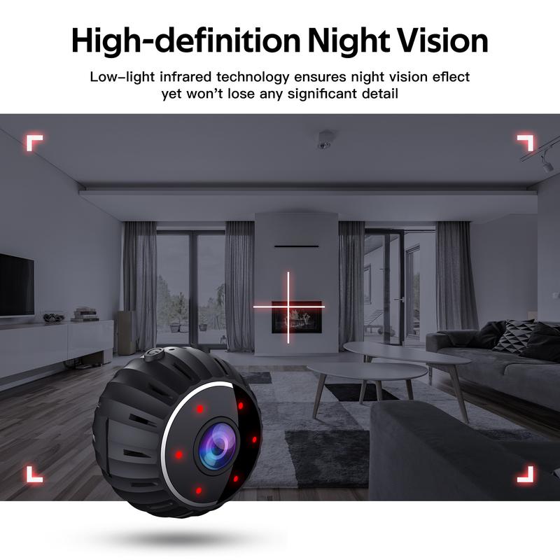 Home Security Camera with Infrared Night Vision for Remote Monitoring