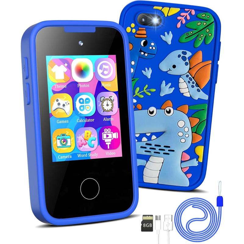 Kids Smart Phone Gifts for Girls 6-8 Year Old,Touchscreen Toy Cell Phone with Multi APPs 8G TF Card for Learning Play Christmas Birthday Gifts for Girls Age 3 4 5 6 7 8 9