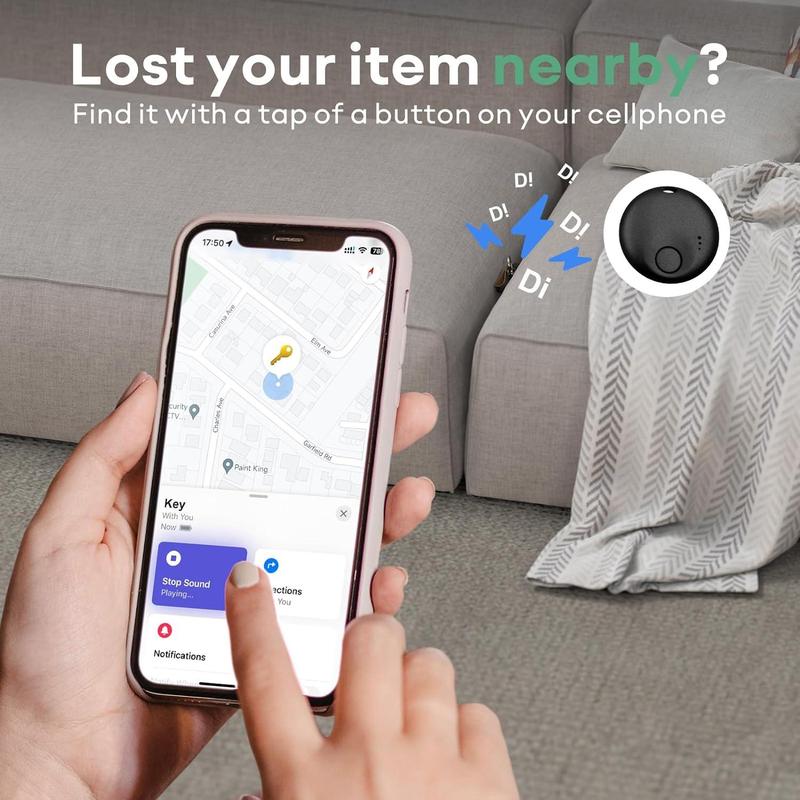 Smart GPS Tracker, Mini Tracker Compatible with iOS Find My APP, Anti-loss Alert Device, Smart GPS Locator for Car Keys Pet