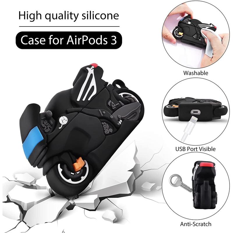 Unique Handheld Motorbike Design Case for Apple Airpod 3