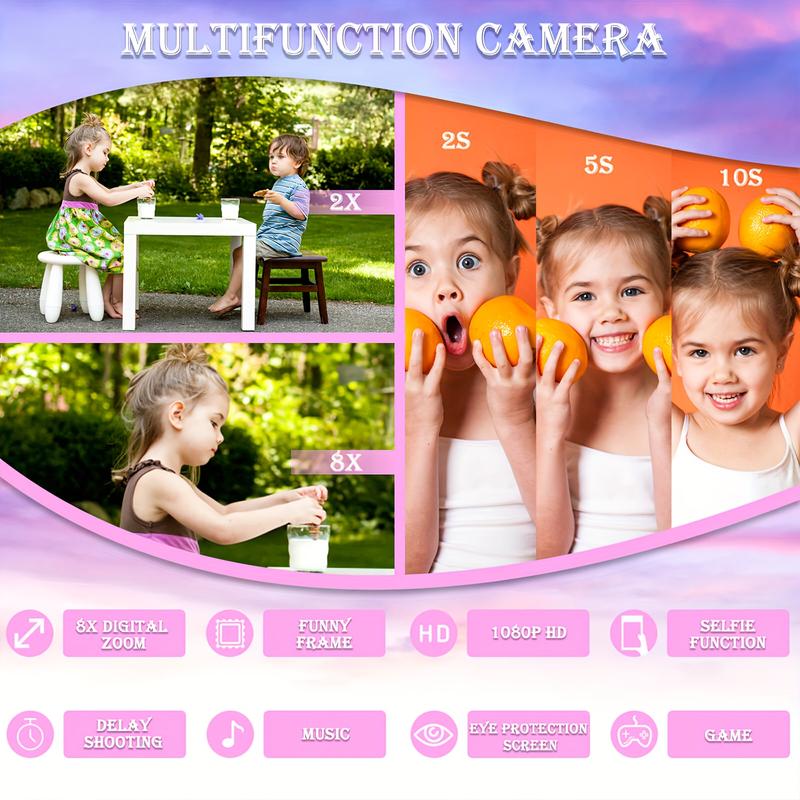 Kids Camera for 3 4 5 6 7 8 9 10 11 12 Years Old Kids Selfie HD Toy Camera, Convenient Digital Video Camera for Toddlers, Kids Camera for Boys and Girls, Perfect Christmas and Birthday Gifts