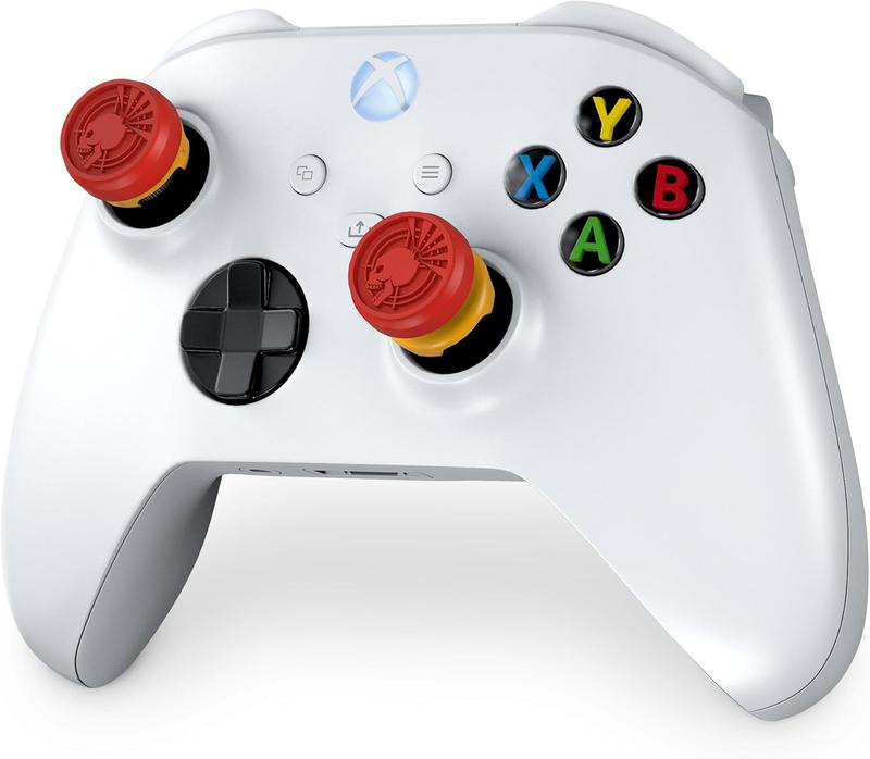 KontrolFreek Call of Duty Deadshot Edition Performance Thumbsticks for Xbox Series X (XBX) and Xbox One (XB1) | 1 High-Rise, 1 Mid-Rise | Red Yellow