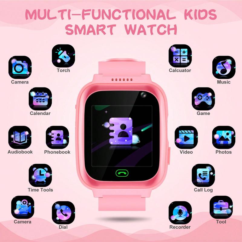 [E-Verse] Kids Watches Children Watch Kids Smartwatch With Text&Call Games Camera Recorder Alarm Flashlight Music Player For 3-12 Boys Girls Gifts [watch]