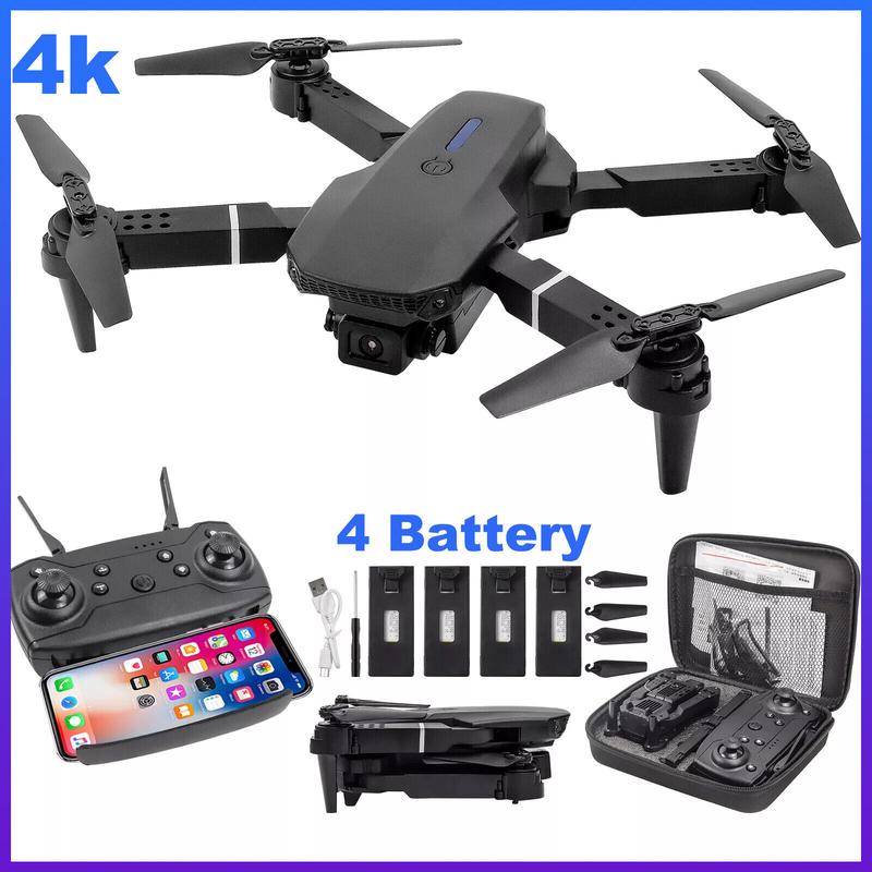 2024 New RC Drone With 4K HD Dual Camera WiFi FPV Foldable Quadcopter +4 Battery