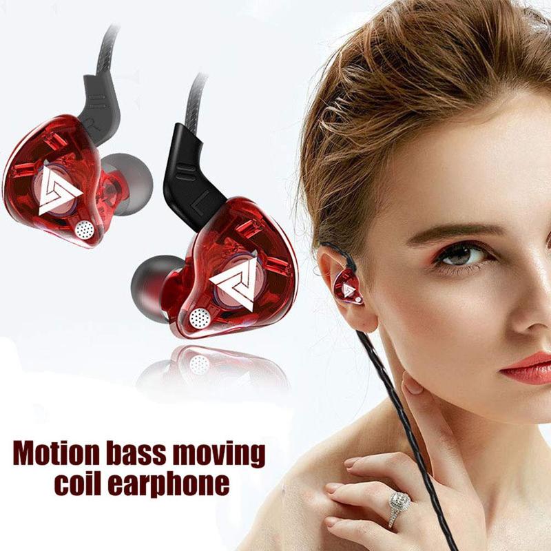 HIFI earphones QKZ AK6 Portable Wired In-Ear Earphone, Wired Headphones With Mic, HiFi Subwoofer Noise Cancelling Wired Earphones for Game Sports, 3D Stereo Sound Headphones For Gym & Sports & Game, Headphones 8D Audio, Electronic Audio Earbud