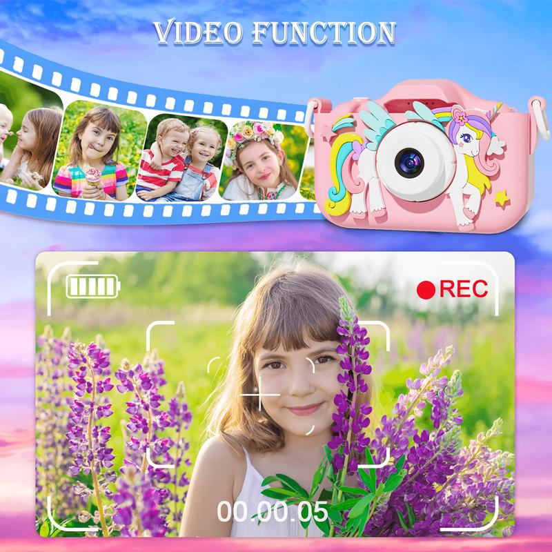 Kids Camera for 3 4 5 6 7 8 9 10 11 12 Years Old Kids Selfie HD Toy Camera, Convenient Digital Video Camera for Toddlers, Kids Camera for Boys and Girls, Perfect Christmas and Birthday Gifts