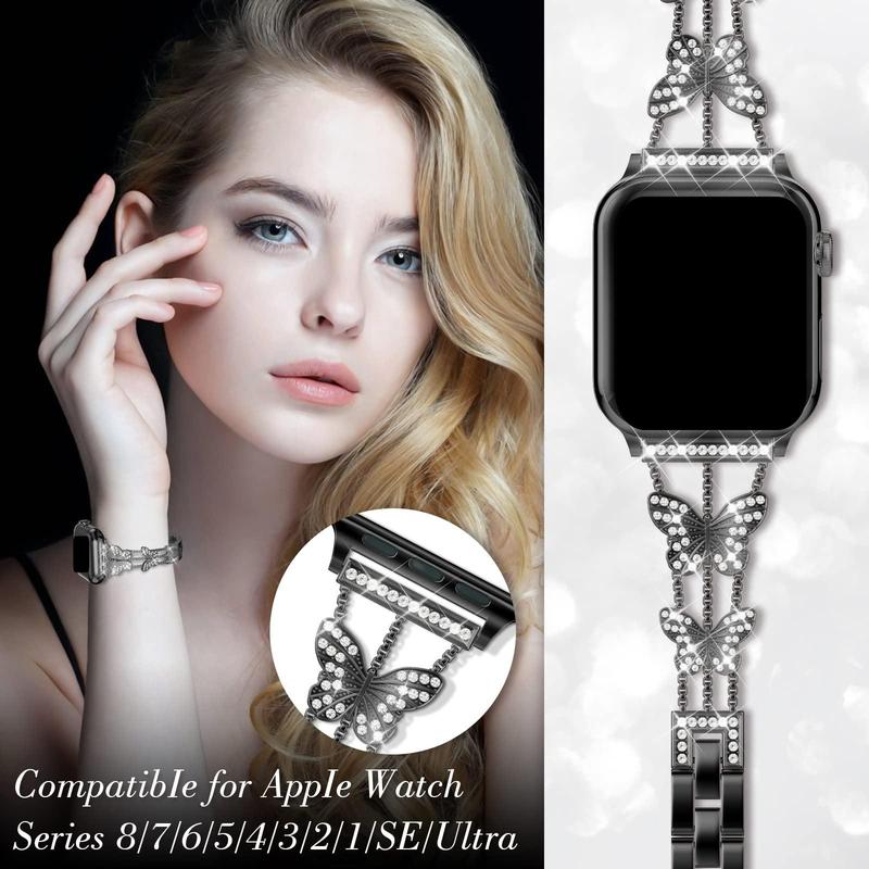 Butterfly Design Watch Band, Fashionable Watch Band for Women, Watch Band for Apple Watch, Smart Watch Accessories