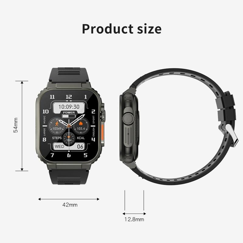 Smart Watch for Men, Answer Make Calls, More Sports Modes, Fitness Smartwatch, IP68 Waterproof, 5 to 10 Days Battery Life, Heart Rate, Android & iOS