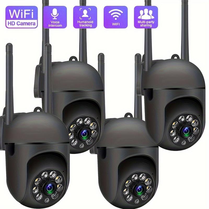 HD WIFI Surveillance Camera, Indoor and Outdoor Remote HD Night Vision Camera, 355 Degree Intercom Home Security Camera, 2.4G Home Security System, AI Motion Detection, Color Night Vision, Home Monitoring Security System (SD Card Not Included)  Device