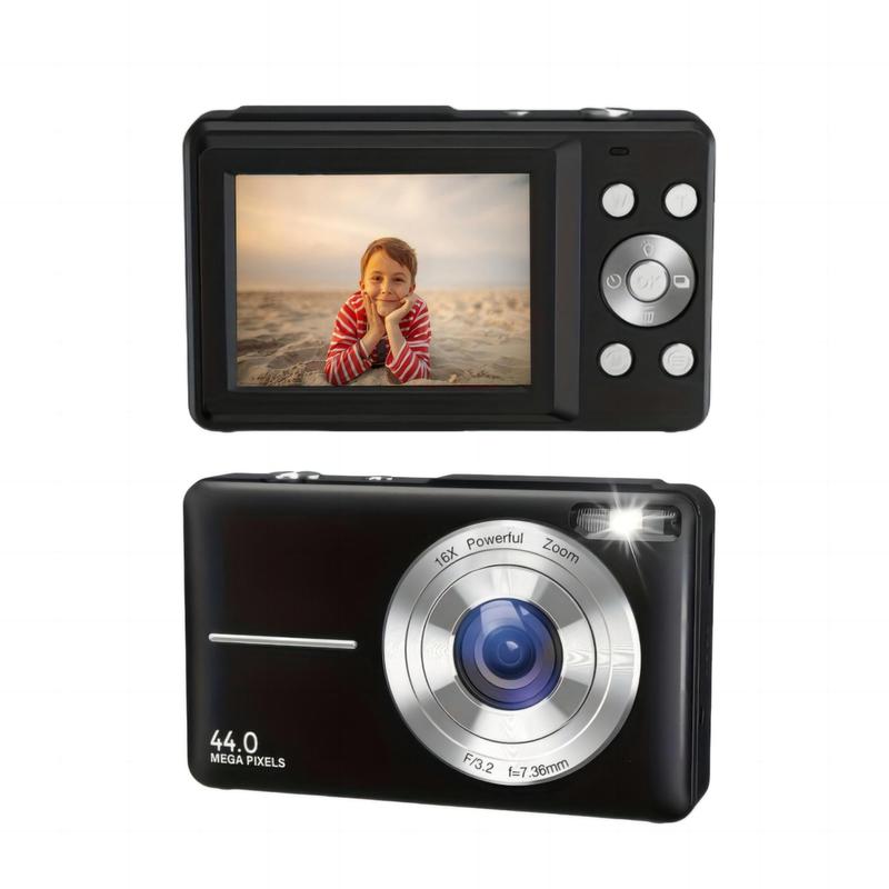 Digital Camera for Summer Gift, Rechargeable 5MP Image Sensor Cameras Digital with 16X Digital Zoom, 1080P Autofocus Anti-shake Video Camera with Fill Light, Support Single Shot & Timing Selfie & 3 Consecutive Shots, Back to School Gift, Mini Camera