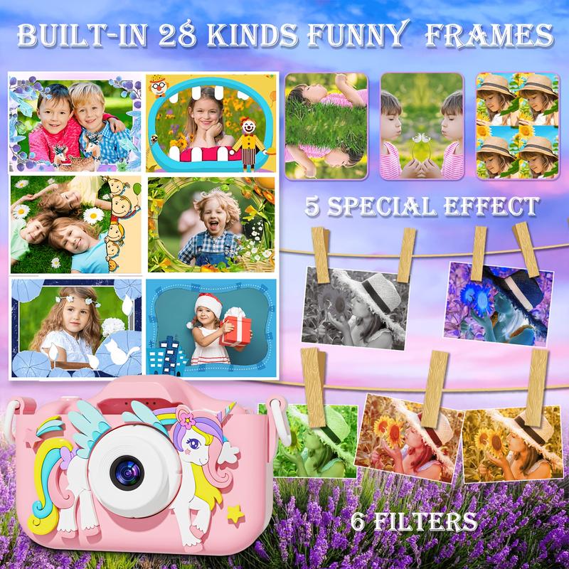 Kids Camera for 3 4 5 6 7 8 9 10 11 12 Years Old Kids Selfie HD Toy Camera, Convenient Digital Video Camera for Toddlers, Kids Camera for Boys and Girls, Perfect Christmas and Birthday Gifts