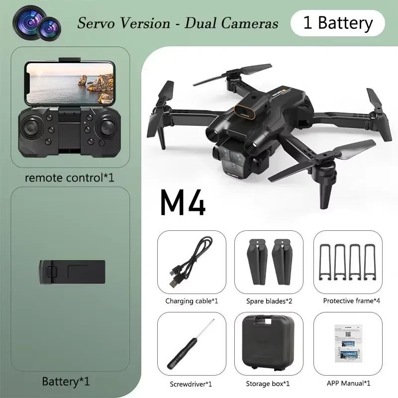 New M4 Drone 4K Professinal 5G WIFI With Wide Angle Triple HD Camera Foldable RC Helicopter WIFI FPV Height Hold Apron Sell