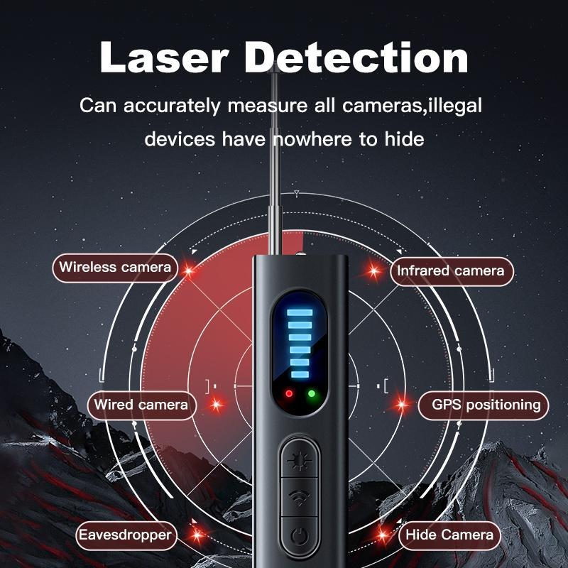 Hidden Camera Detector, Camera Detector, Eavesdropping Device & Hidden Camera Detector with 5 Sensitivity Levels & Professional Mode GPS Tracker Detector