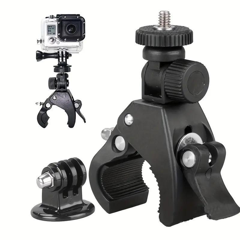 Handlebar Clip for GoPro, Bicycle Motorcycle Handlebar Handle Clamp Bar Mount, Action Camera Accessory For Go Pro 7 6 Insta 360