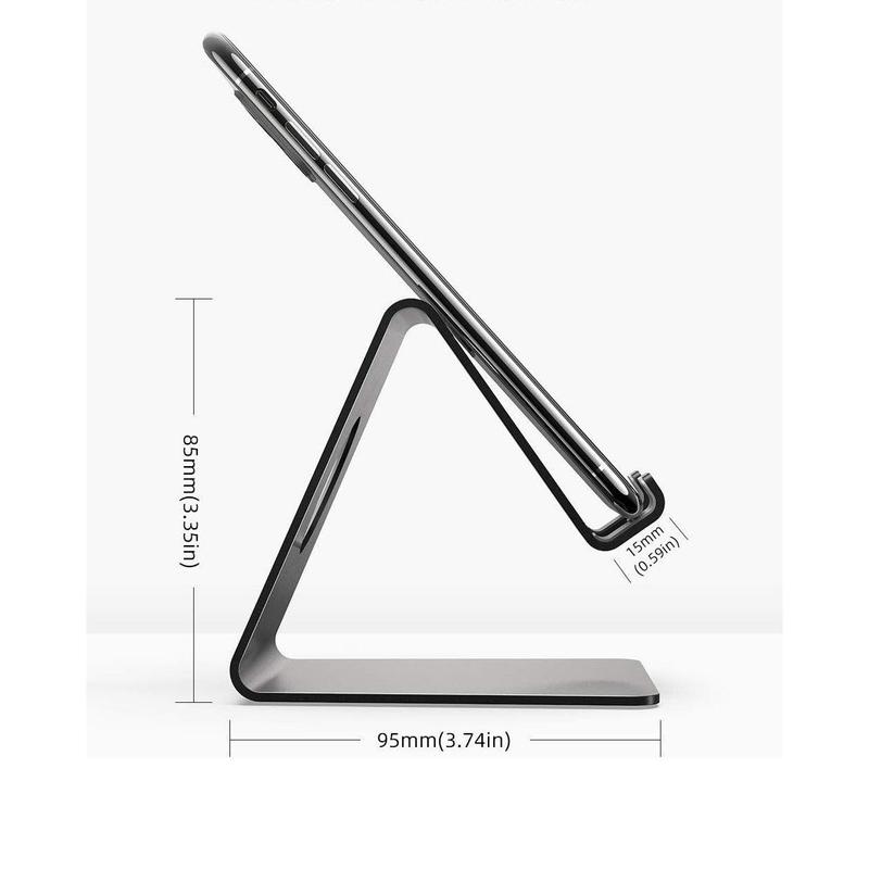 Cell Phone Stand, Desk Phone Holder Cradle, Compatible with Smartphones Dock, Office Desktop Accessories