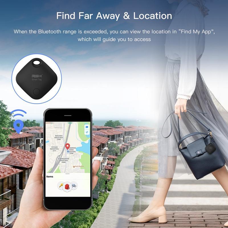 Anti-lost Smart Tag, Replaceable Battery Global Accurate Positioning Smart Tag for Summer, GPS Smart Tag for Car Key, Luggage, Backpack, Smart Home Controls Accessories