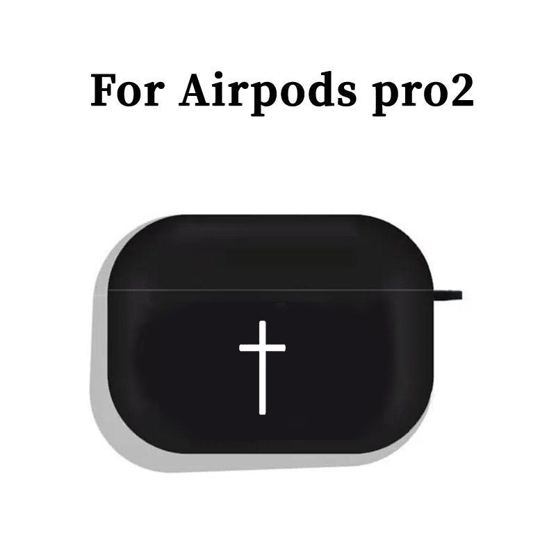 Cross Pattern Protective Case with Keychain for Wireless Earphone, TPU Case Compatible with AirPods 1 2 3 Pro Pro2, Earphone Accessories