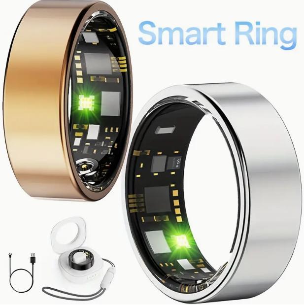 Smart Ring Fitness Tracker, Steps, Distance, Calories, Sleep Tracking, Exercise Monitoring, Compatible With IPhone Android, IP68 Waterproof, Smart Jewelry, Accessories, Gift For Women Men