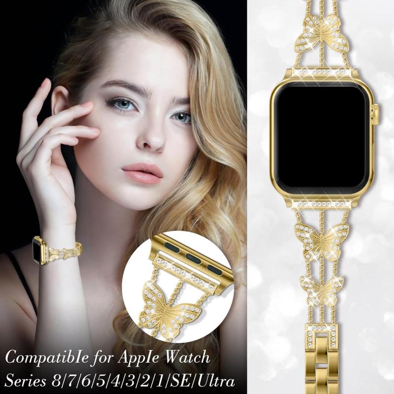 Butterfly Design Watch Band, Fashionable Watch Band for Women, Watch Band for Apple Watch, Smart Watch Accessories