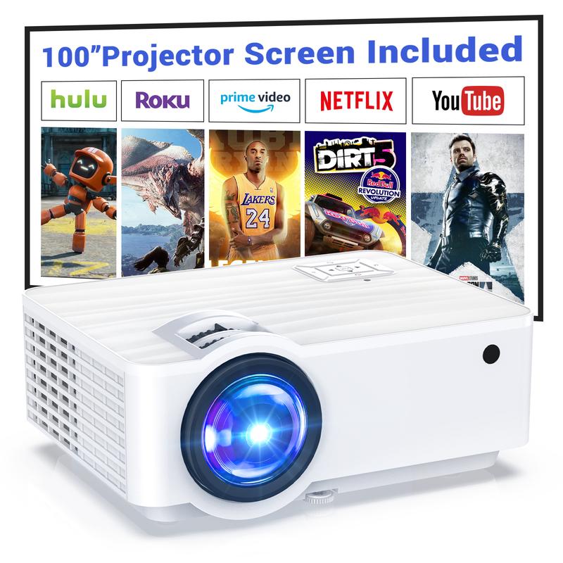 GROVIEW Mini Projector, 1080P HD, Portable Movie Projector with 100