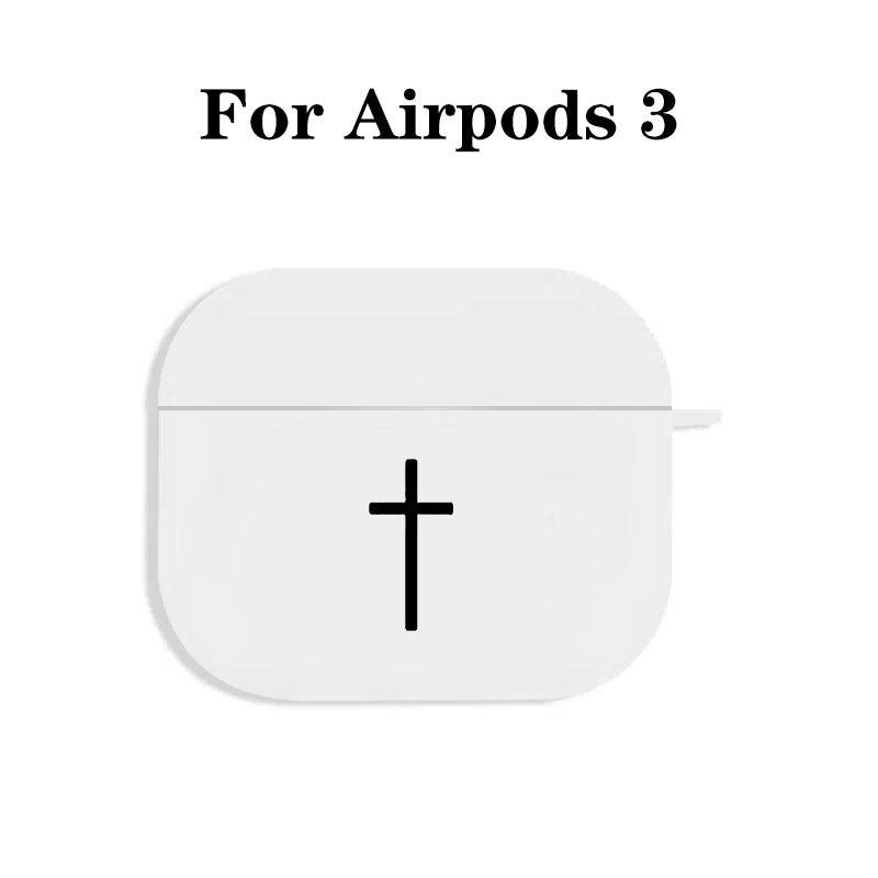 Cross Pattern Protective Case with Keychain for Wireless Earphone, TPU Case Compatible with AirPods 1 2 3 Pro Pro2, Earphone Accessories