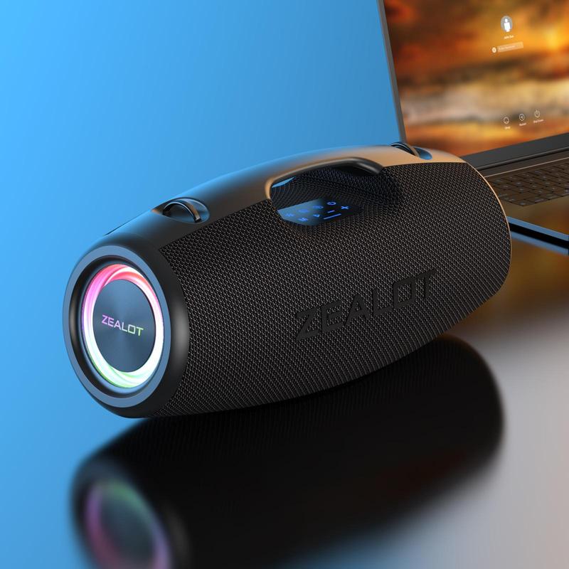 ZEALOT Zealot S78 Wireless Speaker, 1 Count 100W Portable Bluetooth-compatible Speaker with RGB Light, Outdoor Wireless Speaker with 24000mAh Battery