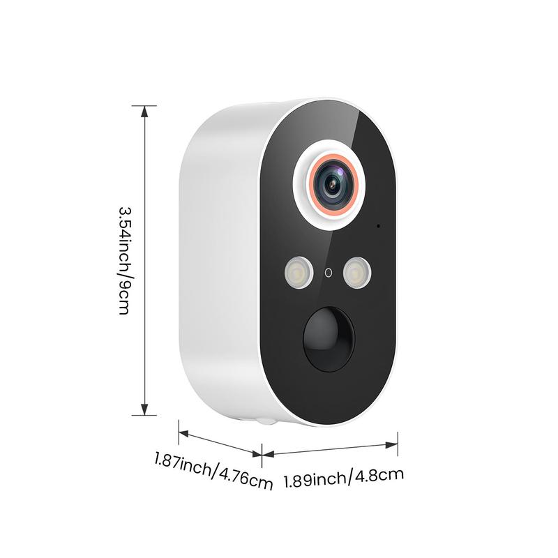 Wireless Security Camera, Rechargeable Surveillance Camera for Home Security, Color Night Vision, AI Human Detection, 2.4G WiFi Camera