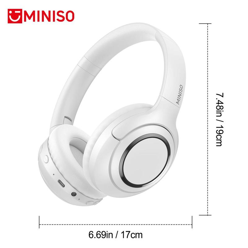 MINISO G50 Wireless Headphones, Electronic Audio Wireless Earbuds, Over-ear HiFi Sound Quality Gaming Headset with Built-in Microphone, Bluetooth-compatible Earphones for Phone, PC & Laptop