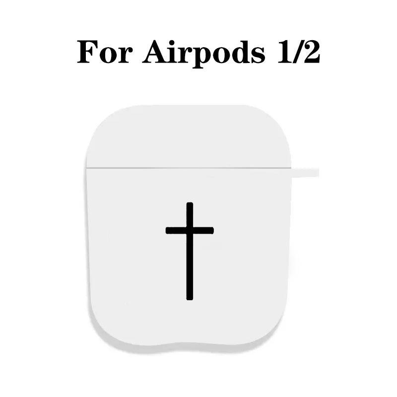 Cross Pattern Protective Case with Keychain for Wireless Earphone, TPU Case Compatible with AirPods 1 2 3 Pro Pro2, Earphone Accessories