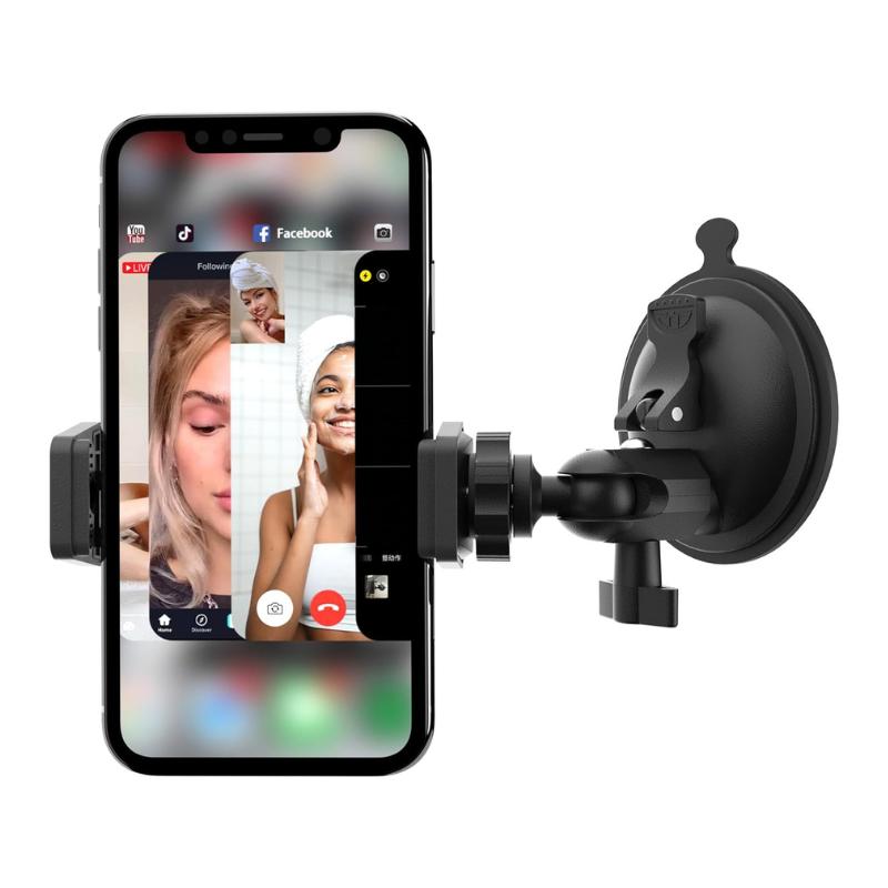 Shower Mirror Phone Holder – Suction Cup Mount for Bathroom, Glass, and Tile – Perfect for TikTok, YouTube, Instagram, and Makeup Vlogs