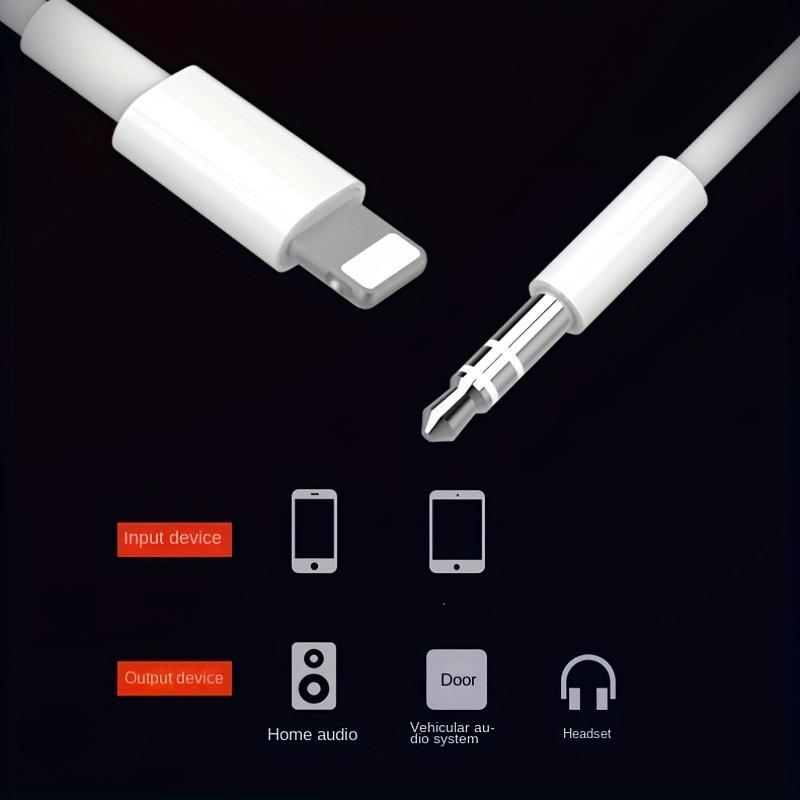 Multi-application Audio Cable, 3.5mm Audio Cable Adapter, Headphone Jack Adapter, Compatible with iPhone 14 13 12 11 XR X 8 7