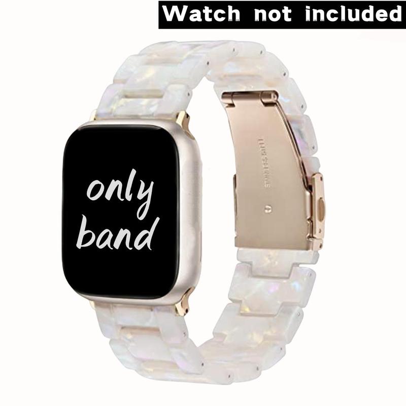 Resin Watch Band (Band Only), 1 Count Fashionable Watch Band Compatible with Apple Watch Series, Lightweight Replacement Watch Band for Women