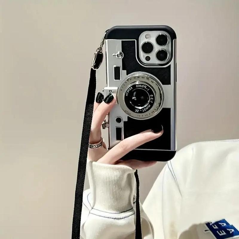 Vintage Camera Design Phone Case, Decorative Phone Protector Cover, Phone Accessories Compatible with iPhone 11 12 13 14 15 16 Pro Max