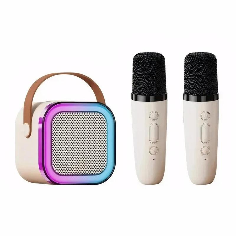 K12 Wireless Microphone Karaoke Machine Bluetooth Speaker KTV HIFI Stereo Sound RGB Colorful LED Lights For Outdoor Home Party Christmas Gift audio device