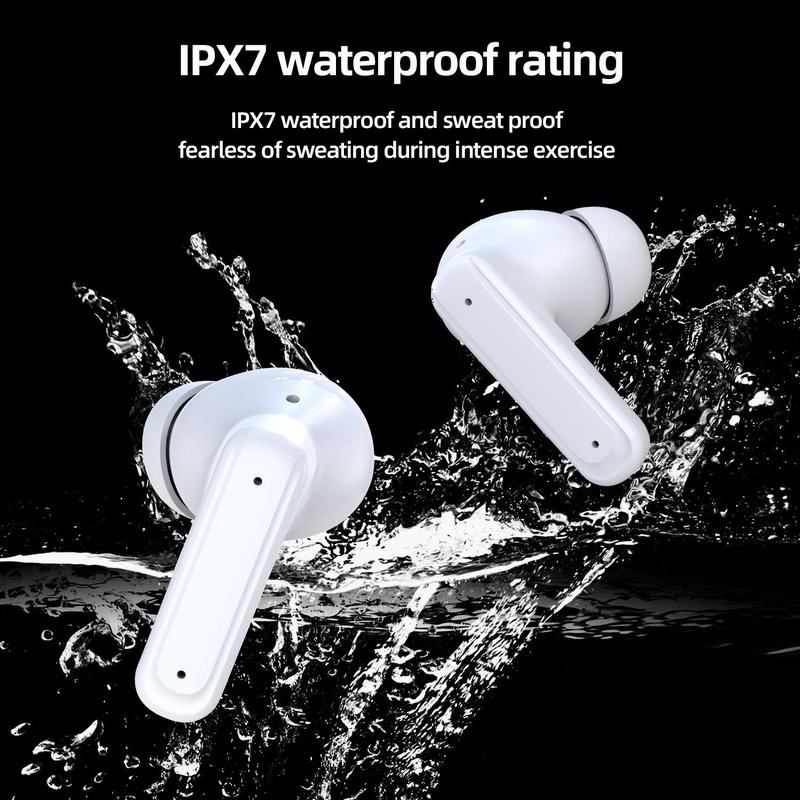 HITOZON Wireless Earphone, In-ear Design Earbuds with Touch Screen Charging Case, Stereo Wireless Earbuds with Noise Reduction for Smartphone, Computer, Laptop