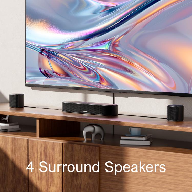 ULTIMEA Aura A40 7.1ch virtual surround sound bar with subwoofer.Sound bar for smart TV with 4 surround speakers. App control and multi-connection. Bluetooth speakers and audio systems for smartphones.Tv soundbar surround sound,Sound system