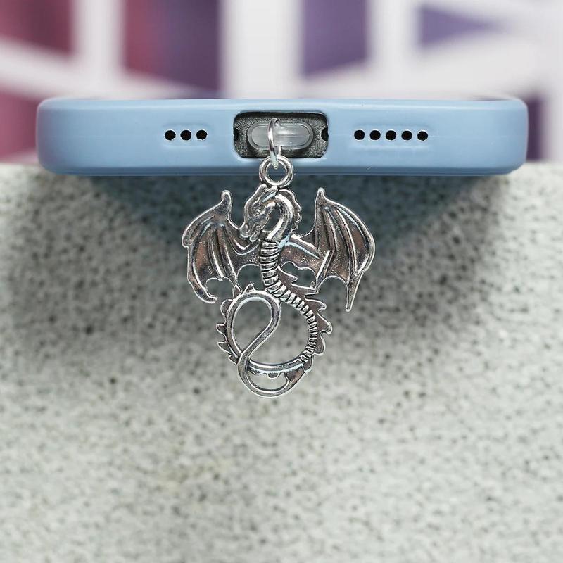 Creative Dragon Design Phone Dust Plug, Cute Phone Charm, Phone Decoration Accessories for iPhone & Samsung Galaxy