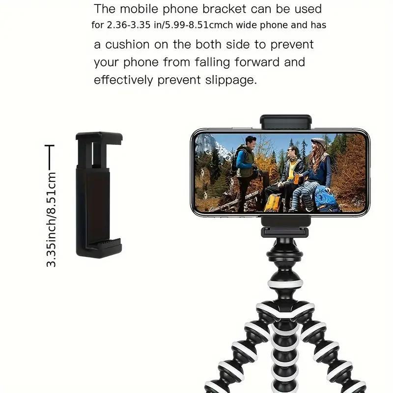 Octopus Tripod with Selfie Phone Holder, Portable Mini Handheld Vlogging Tool, Desktop Selfie Stick, Photography Stand Stabilizer with Remote Selfie