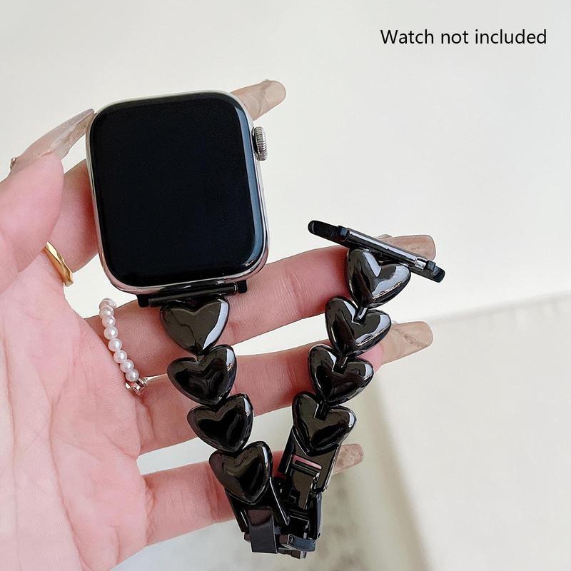 Heart Shaped Watch Band (Band Only), Fashionable Watch Band for Apple Watch, Wearable Accessories Compatible with Apple Watch Series 9 8 7 6 5 4 3 2 1 SE