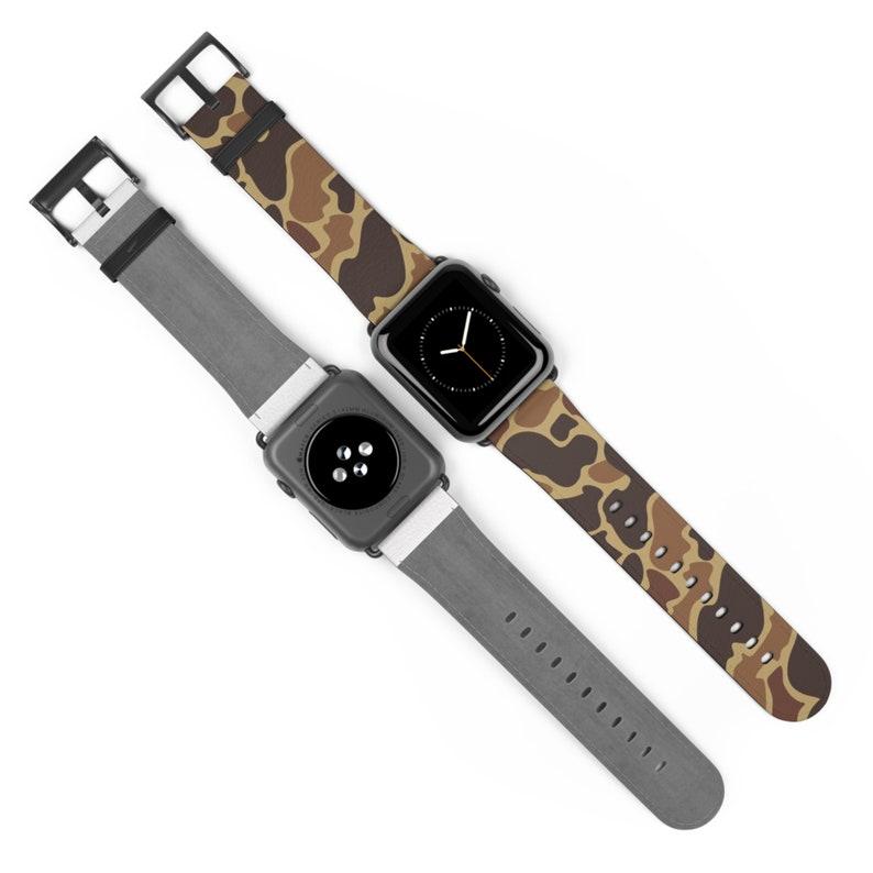 Camo Hunting Apple Watch Band Waterfowl Watch Strap 38mm - 45mm Series 3- 9 SE Woodland Camo band Old School Camo Band