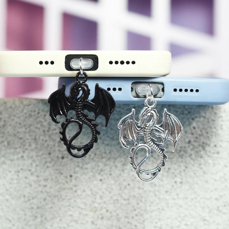 Creative Dragon Design Phone Dust Plug, Cute Phone Charm, Phone Decoration Accessories for iPhone & Samsung Galaxy