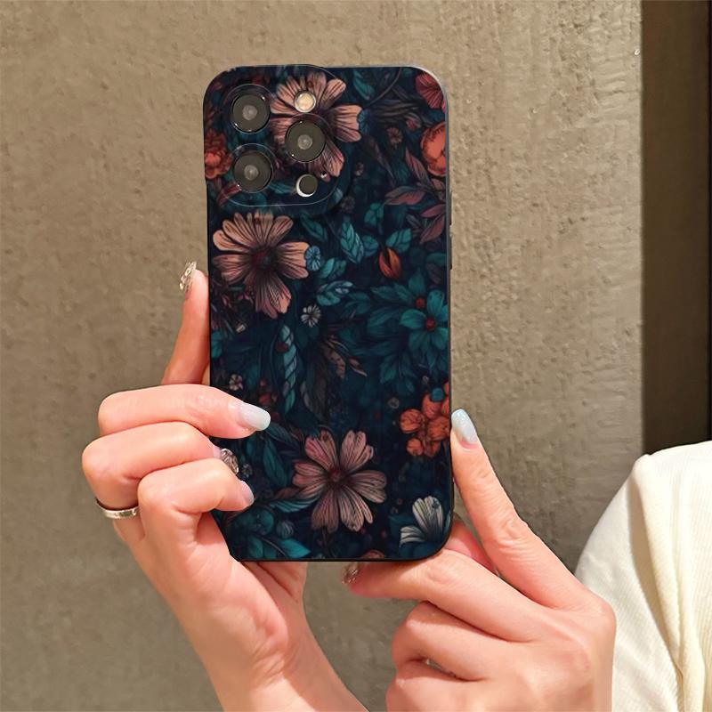 Floral Pattern Phone Case, Anti-drop Cellphone Protective Case, Total Protective Shockproof Mobile Phone Cover for iPhone 11 12 13 14 15 16 Pro Max