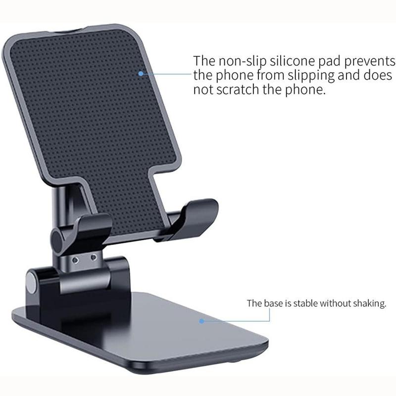 Foldable Phone Holder, Height Adjustable Phone Stand, Universal Cellphone Stand Holder for Home Office