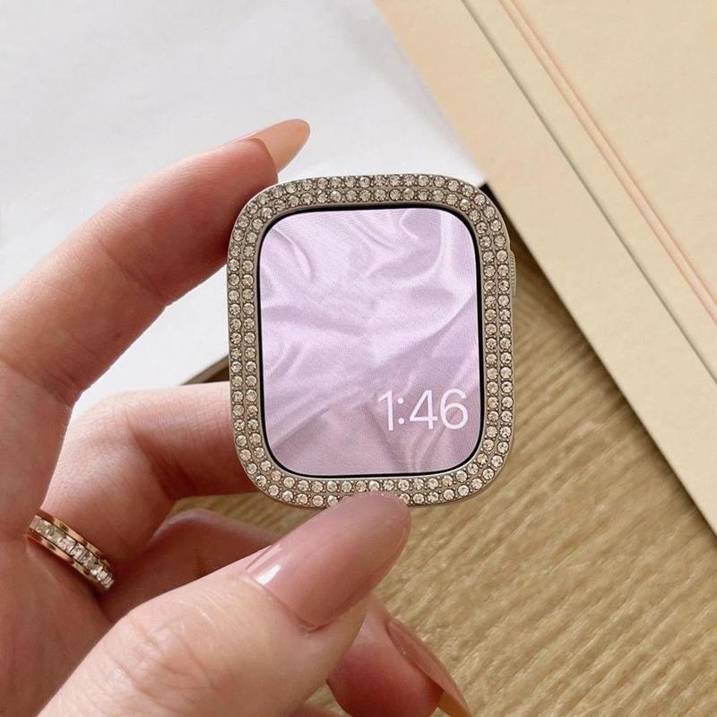 Rhinestone Decor Watch Case, Fashionable Wearable Accessories for Apple Watch Band, Smart Watch Protector Compatible with iWatch Ultra SE 9 8 7 6 5 4 3 2 1, Wearable Accessories