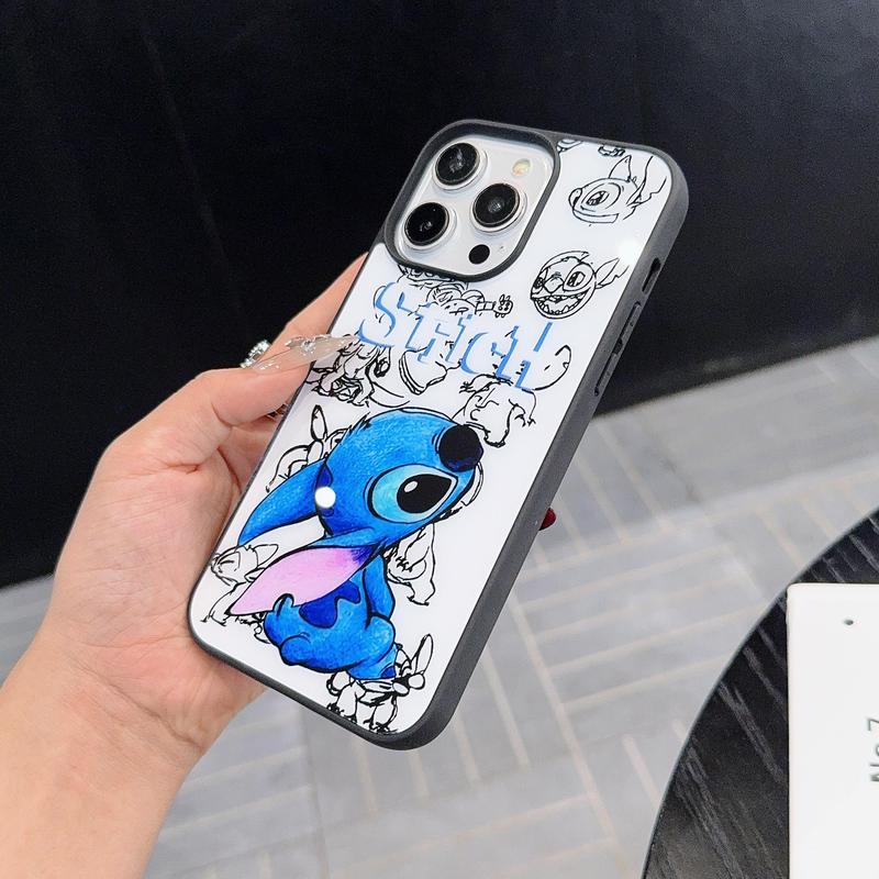 DISNEY Cartoon Pattern Phone Case, Cute Phone Protective Cover, Shockproof Phone Accessory Compatible with iPhone Series